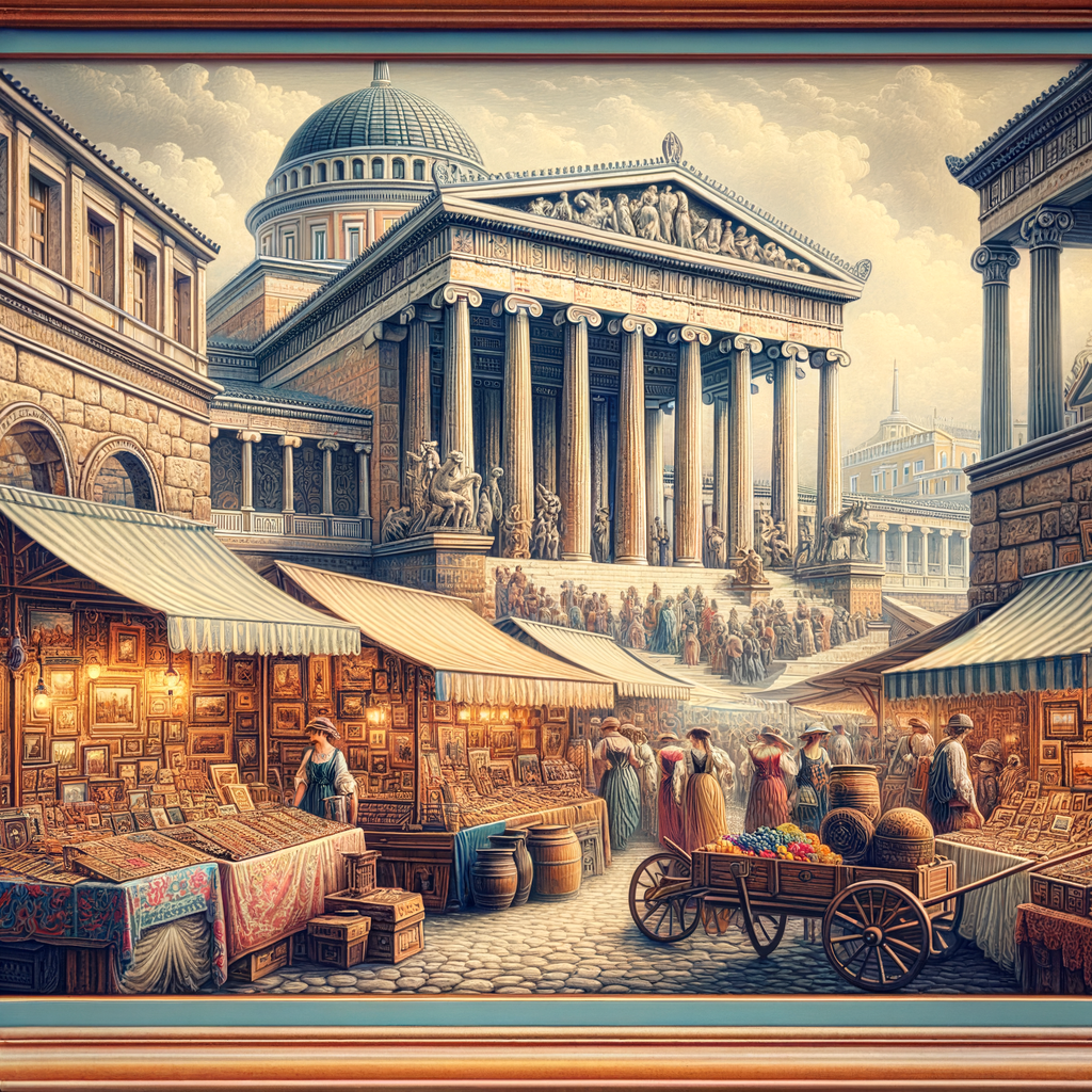 Vintage treasures displayed in Athens' antique market.